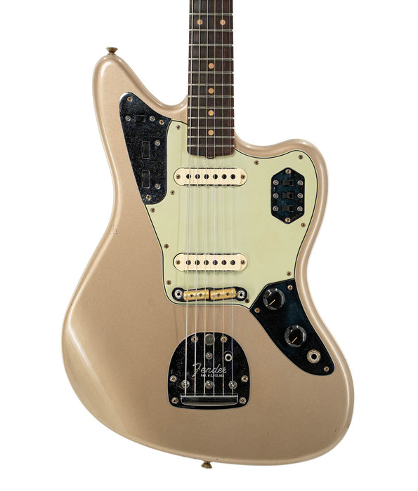 Fender Custom Shop 1964 Jaguar Journeyman Relic, 3A Rosewood Fingerboard - Faded Aged Shoreline Gold