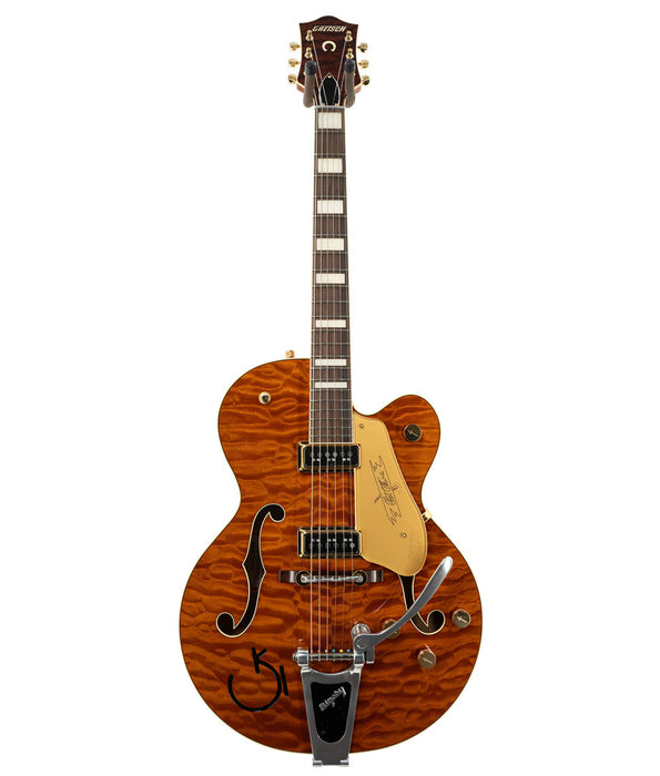 Gretsch G6120TGQM-56 Limited Edition Quilt Classic Chet Atkins Hollow Body with Bigsby - Roundup Orange