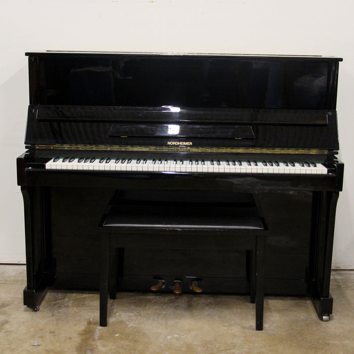 Nordheimer Polished Ebony Studio Piano