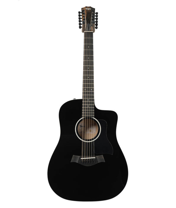 Taylor 250ce Plus Spruce/Maple 12-String Acoustic-Electric Guitar - Black