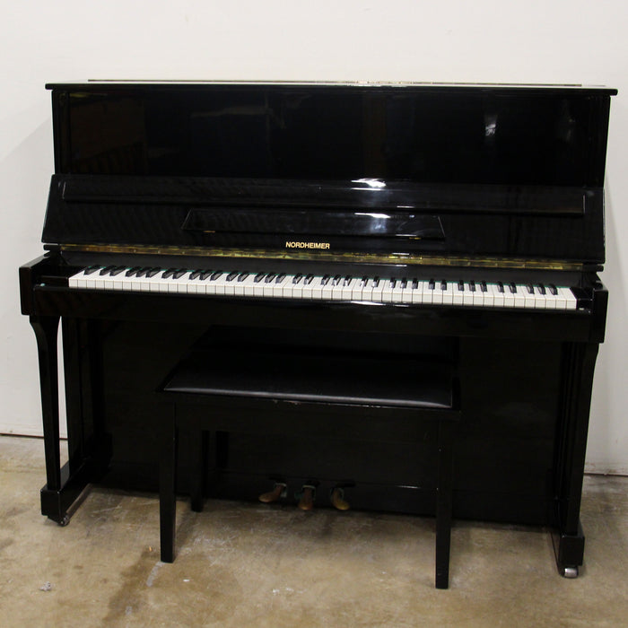 Nordheimer Polished Ebony Studio Piano