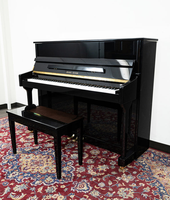 Pearl River EU118 Upright Piano | Polished Ebony | SN: 2784185 | Used