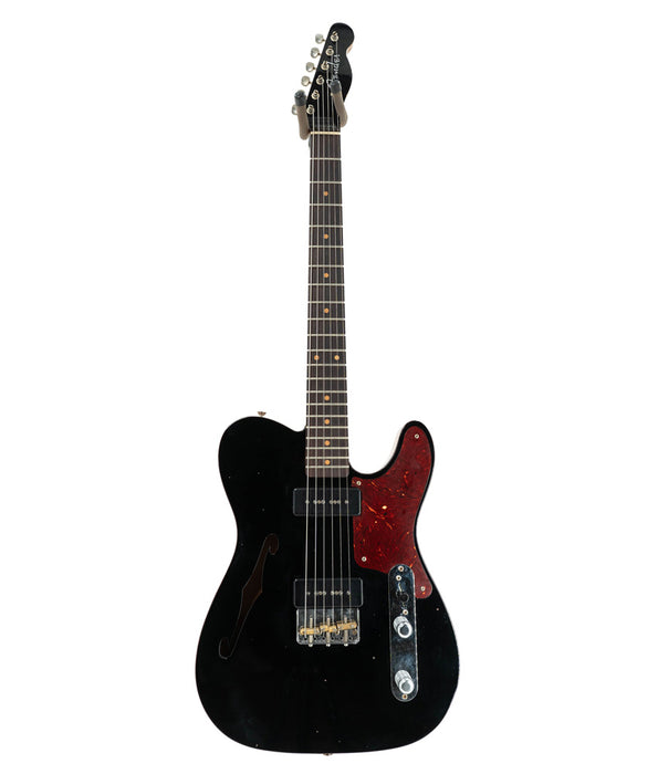 Pre-Owned Fender Custom Shop LTD Dual P-90 Thinline Telecaster Journeyman Relic Electric Guitar- Aged Black | Used