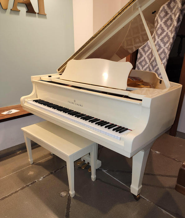 Young Chang 5'2" G157 Grand Piano | Polished White | SN: G814528 | Used