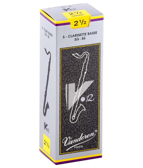 Vandoren V12 #2.5 Bass Clarinet Reeds - 5 Pack