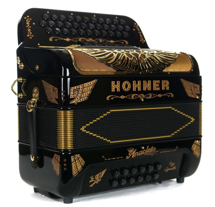 Hohner Anacleto Rey Aguila EAD Compact Accordion Black | New