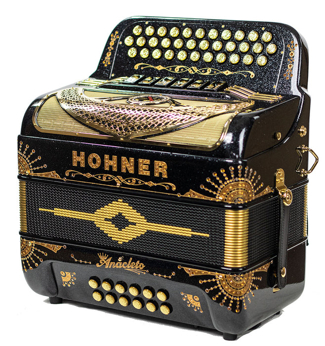 Hohner Anacleto Rey Del Norte Two Tone GCF/FBE Accordion - Space Black