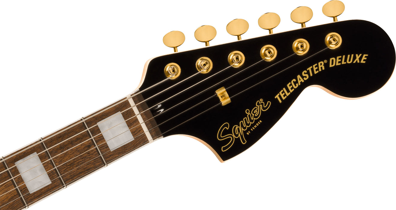 Squier Limited Edition Paranormal Troublemaker Telecaster Deluxe - Gold Hardware, Black