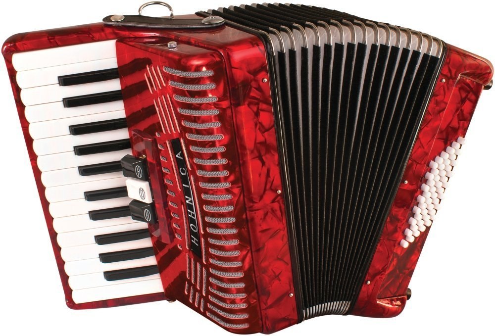 Pre-Owned Hohner Hohnica 1304 48 Bass Student Piano Accordion - Red