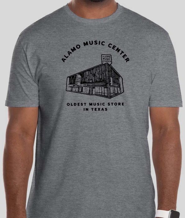 Alamo Music Store Front T-Shirt - Grey - Small