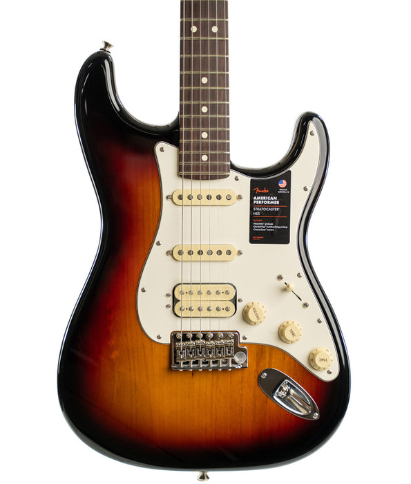 Fender American Performer Stratocaster HSS, Rosewood Fingerboard, 3-Color Sunburst