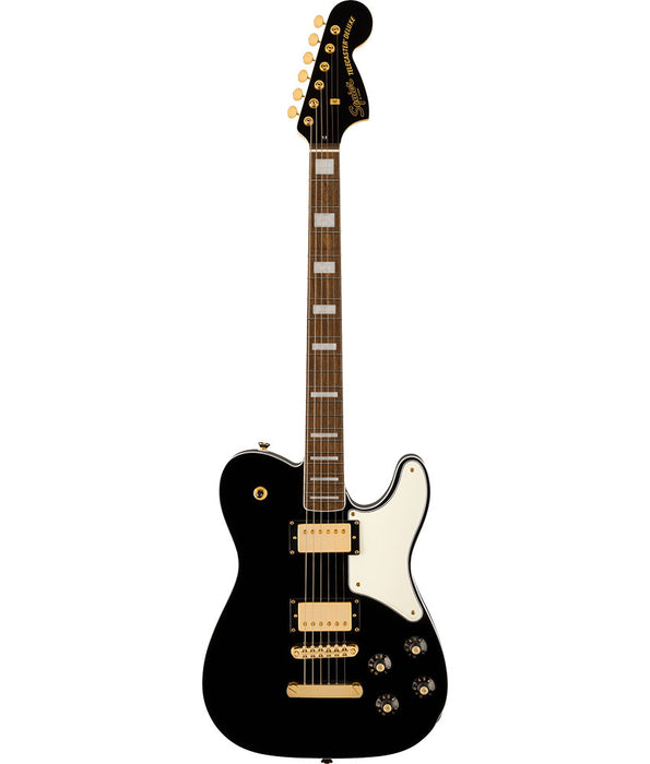 Squier Limited Edition Paranormal Troublemaker Telecaster Deluxe - Gold Hardware, Black