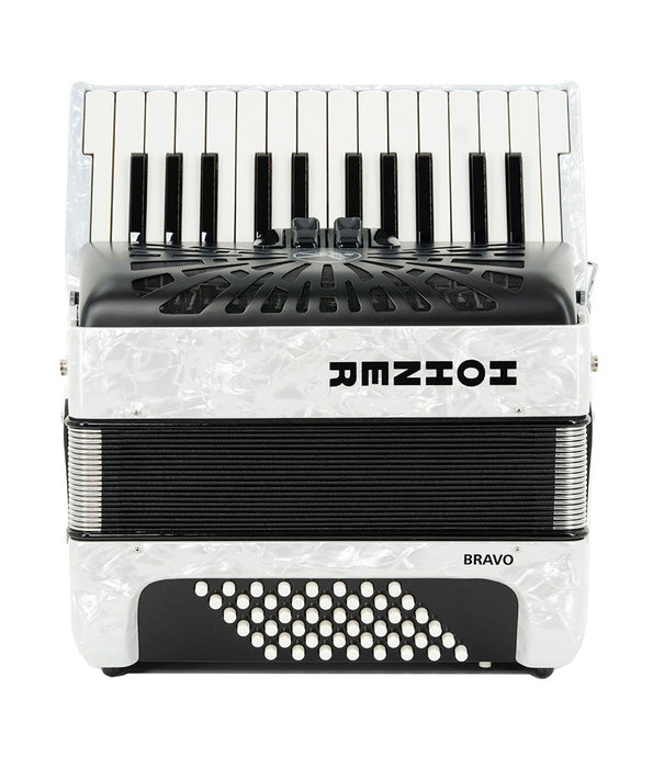 Pre-Owned Hohner Bravo II 48 Piano Accordion - White | Used