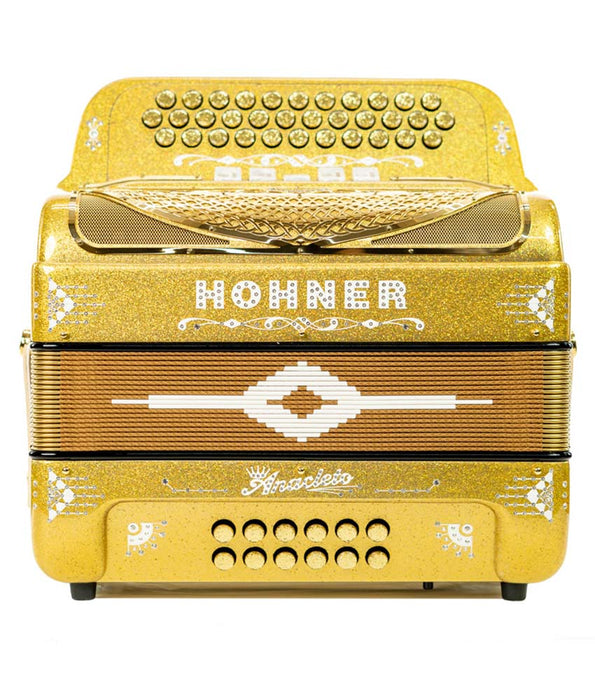 Hohner Anacleto Norteno III 5 Switch FBE Accordion, Gold