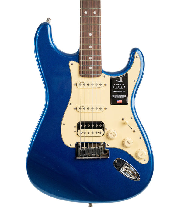 Pre-Owned Fender American Ultra Stratocaster HSS, Rosewood Fingerboard - Cobra Blue