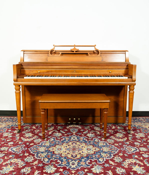 Wurlitzer 40" Upright Piano | Satin Oak | SN: 763740 | Used