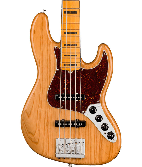 Fender American Ultra Jazz Bass V, Maple Fingerboard - Aged Natural