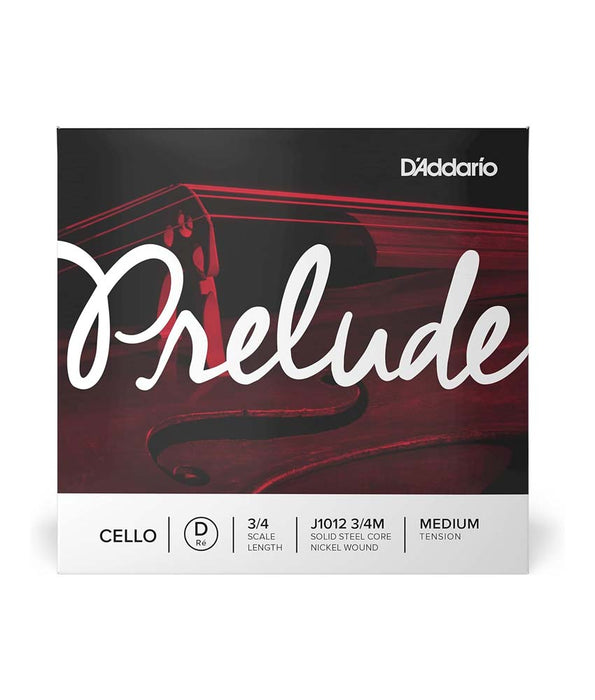 D'Addario Prelude J1012 3/4 Cello D String - Medium