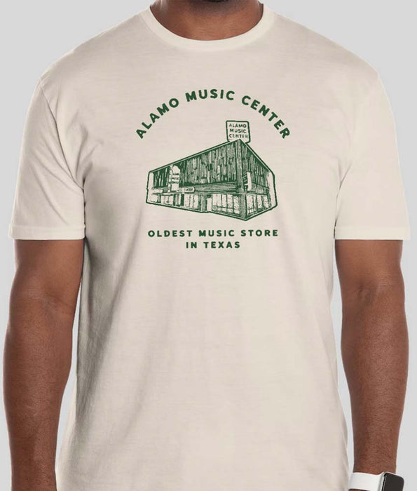 Alamo Music Store Front T-Shirt - Cream - 2XL