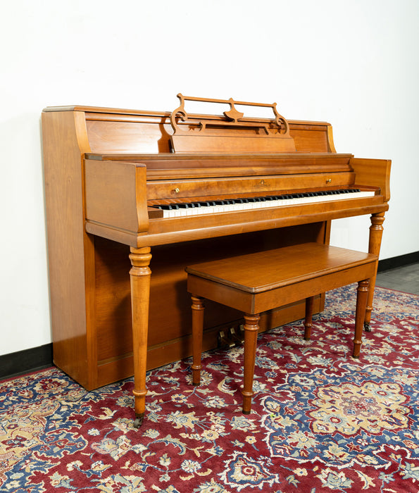 Wurlitzer 40" Upright Piano | Satin Oak | SN: 763740 | Used