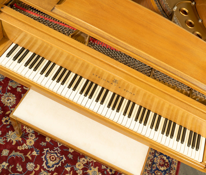 Steinway & Sons 5'7" Model M Grand Piano | Satin Oak | SN: 395111 | Used