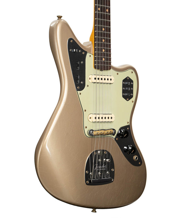 Fender Custom Shop 1964 Jaguar Journeyman Relic, 3A Rosewood Fingerboard - Faded Aged Shoreline Gold