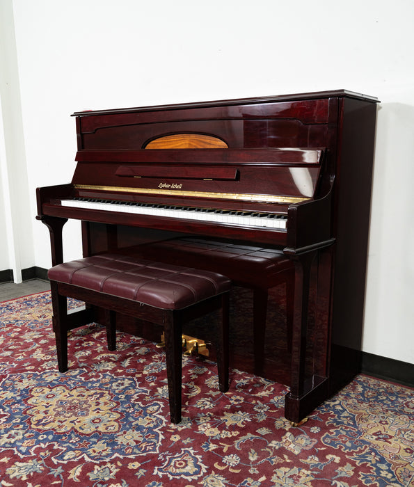 Lothar Schell Upright Piano | Polished Mahogany | SN: 300111 | Used