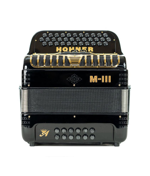 Hohner Anacleto MARK III 3 Switch Compact Accordion G Key - Black