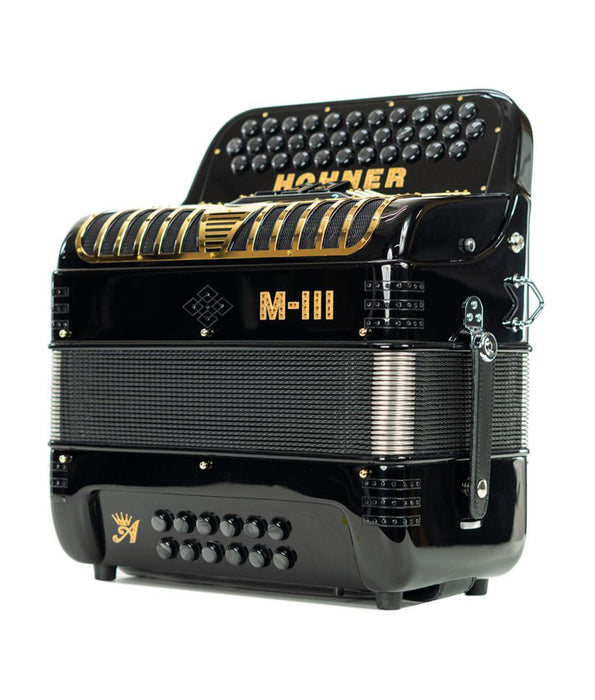 Hohner Anacleto MARK III 3 Switch Compact Accordion G Key - Black