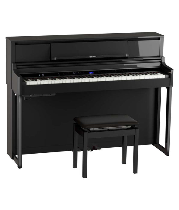 Roland LX-5 Digital Upright Piano w/ Bench and Stand - Polished Ebony