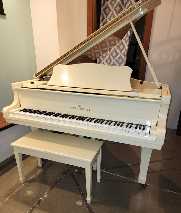 Young Chang 5'2" G157 Grand Piano | Polished White | SN: G814528 | Used