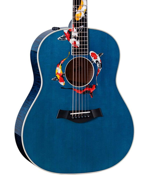 Taylor Custom Koi Fish Grand Pacific C17e Acoustic-Electric Guitar w/ Circa 74 Amp - Living Jewel Blue