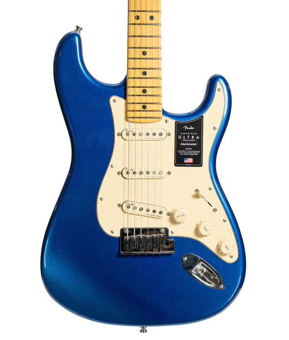 Pre-Owned Fender American Ultra Stratocaster, Maple Fingerboard, Cobra Blue