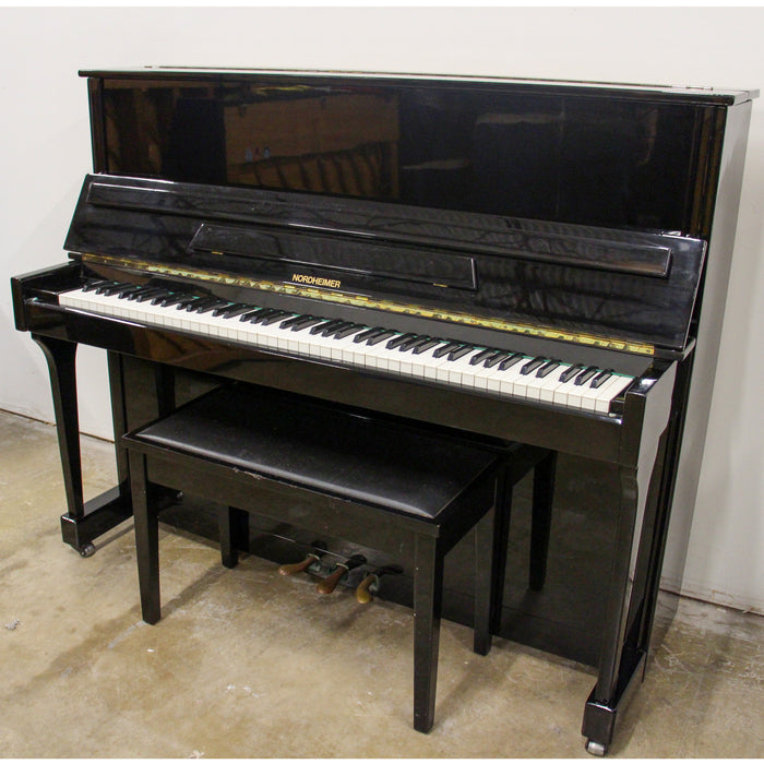 Nordheimer Polished Ebony Studio Piano