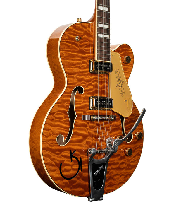 Gretsch G6120TGQM-56 Limited Edition Quilt Classic Chet Atkins Hollow Body with Bigsby - Roundup Orange