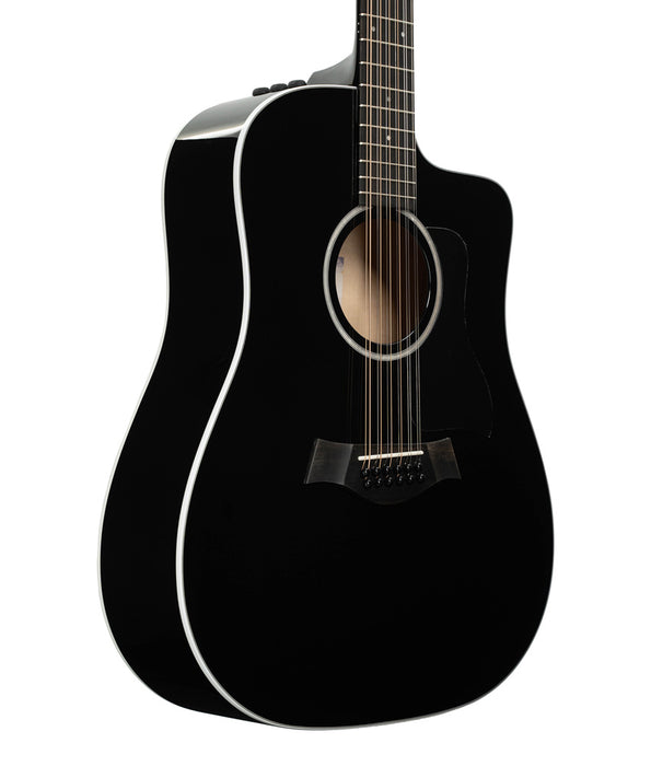 Taylor 250ce Plus Spruce/Maple 12-String Acoustic-Electric Guitar - Black | Used