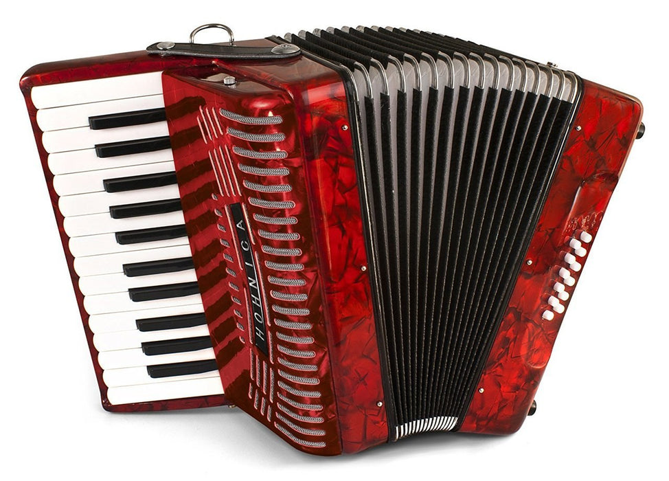 Pre-Owned Hohner Hohnica 1303 12 Bass Student Piano Accordion - Red | Used