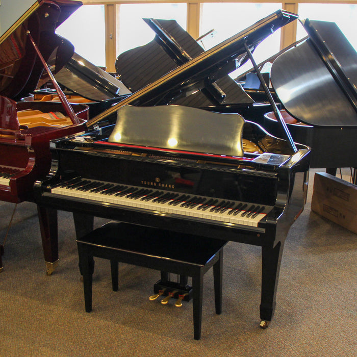 Young Chang Polished Ebony Baby Grand Piano